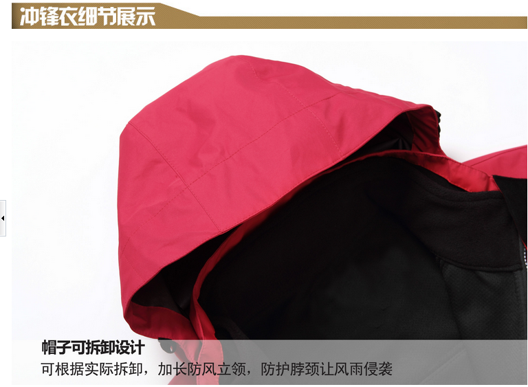 沖鋒衣細節
