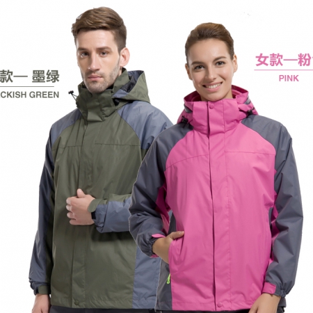 加絨加厚沖鋒衣男女秋冬外套情侶戶(hù)外防水透氣登山服CFDG1502