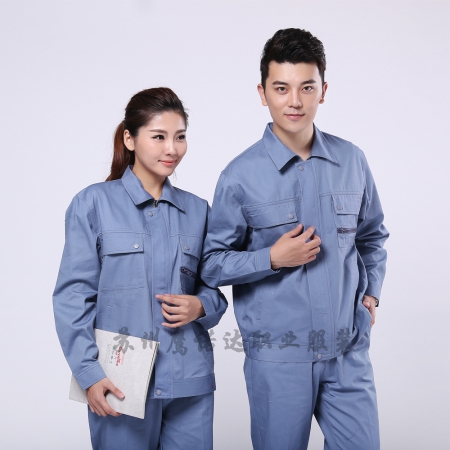 綠灰全棉長(cháng)袖廠(chǎng)服AC093-CX