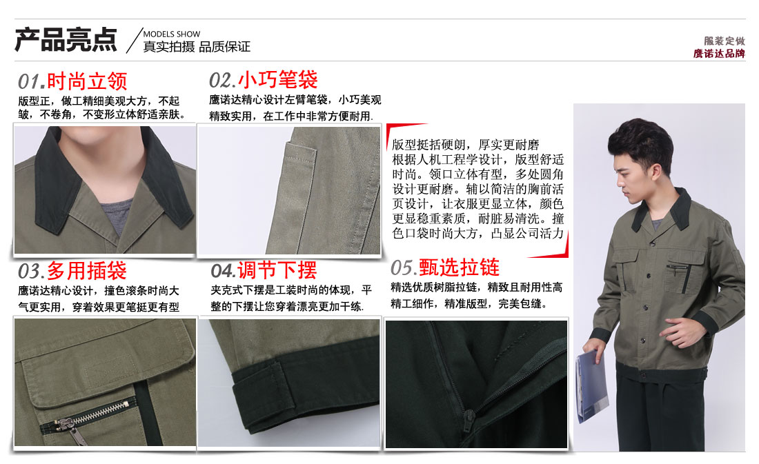 工作服賣(mài)點(diǎn)及小細節展示圖