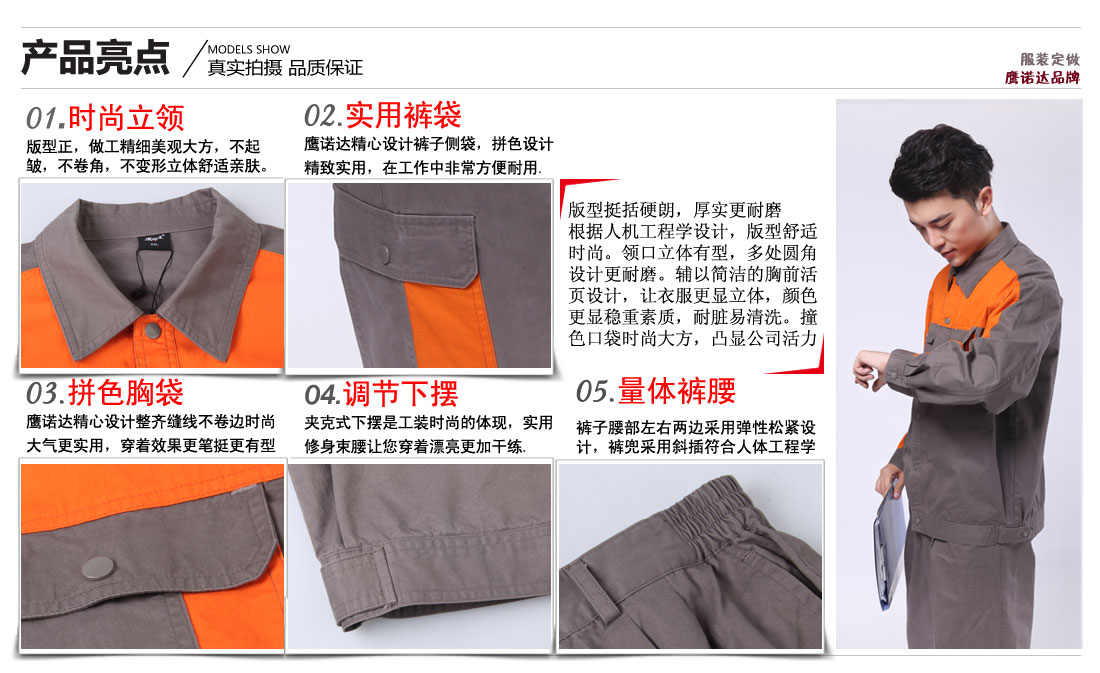 工作服賣(mài)點(diǎn)及小細節展示圖
