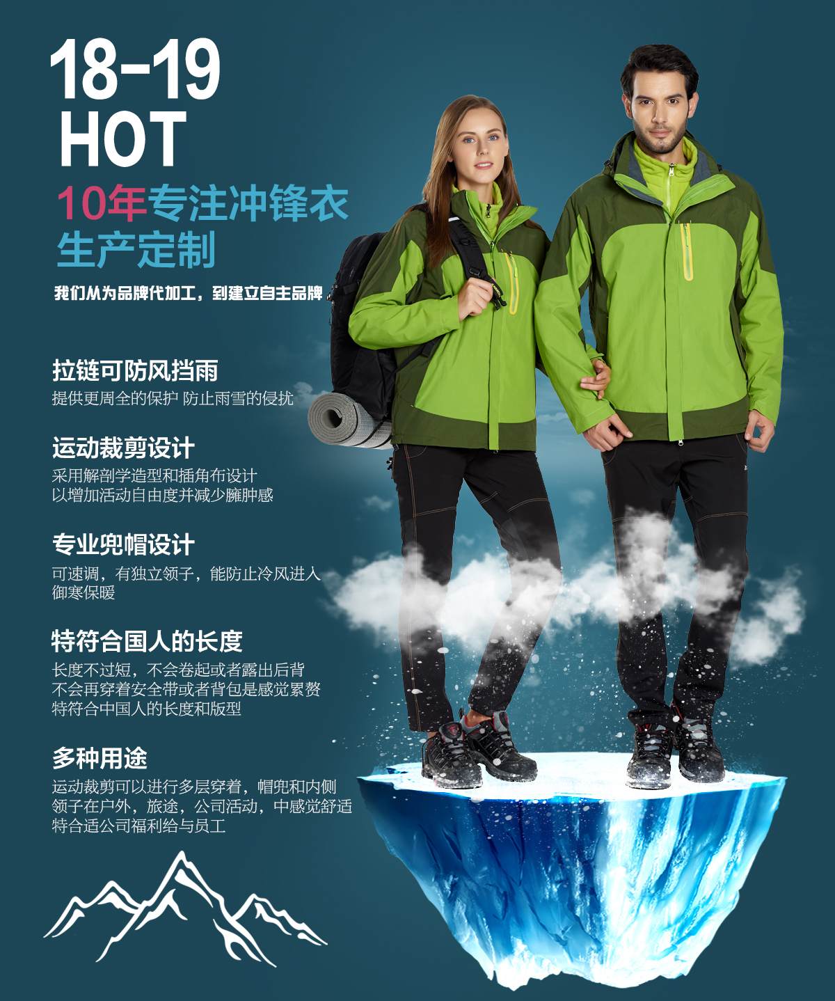 男女同款鋒衣款式