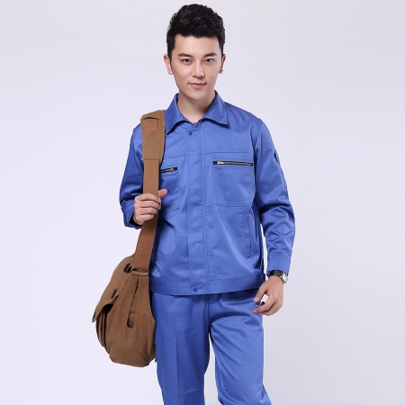 淺藍色春秋工作服AC085