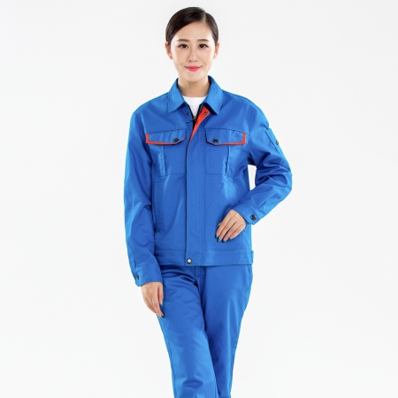 秋季新款工作服淺綠拼橙黃色AC13-4