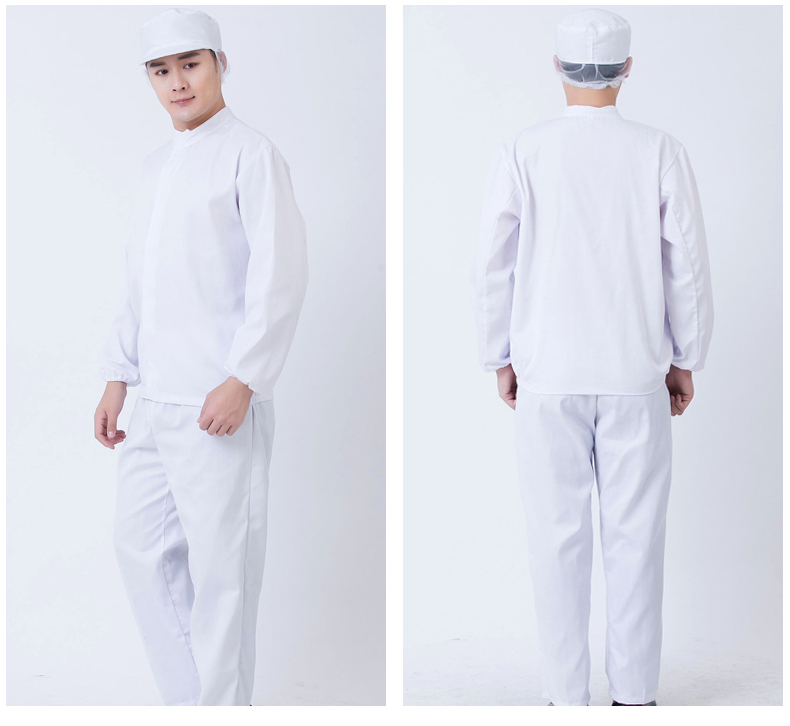 食品廠(chǎng)連帽工作服訂做模特展示