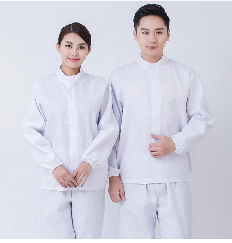食品廠(chǎng)連帽工作服訂做模特展示