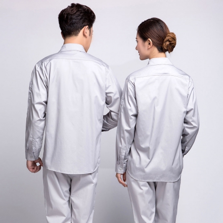 銀灰色夏季長(cháng)款工作服AC10-4