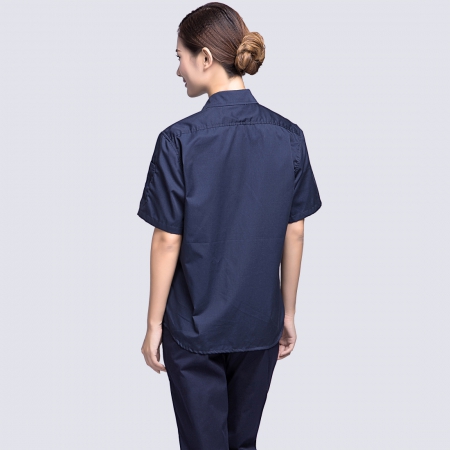 藏青色夏季長(cháng)袖工作服AD10-3