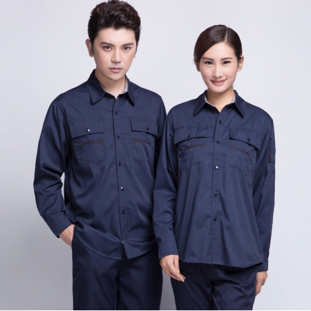 夏裝工廠(chǎng)工作服長(cháng)袖