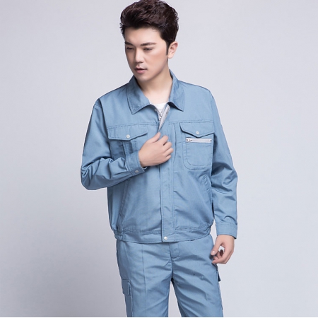 藍色春秋長(cháng)款工作服AC12-3