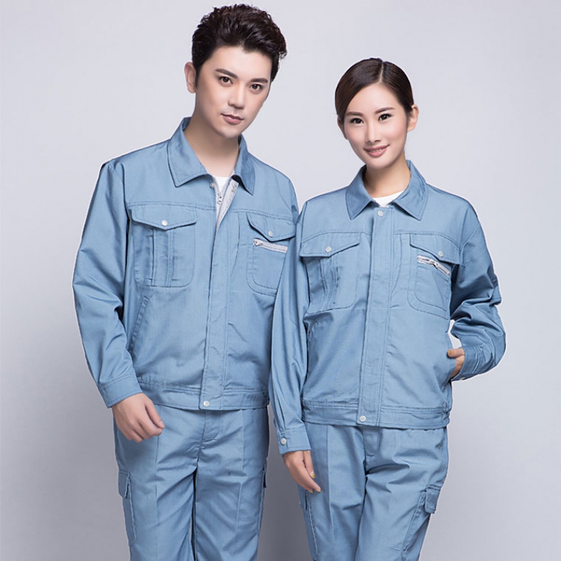 藍色春秋長(cháng)款工作服AC12-3