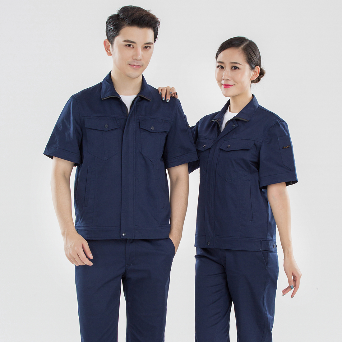 夏裝工廠(chǎng)工作服的款式是什么？